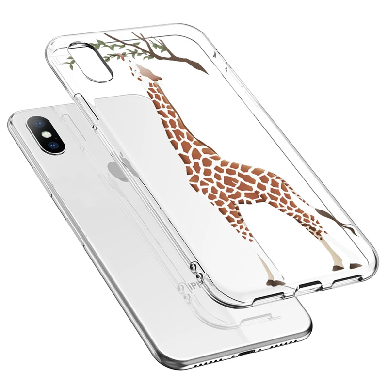Lovebay чехол для телефона iPhone 6 6s 7 8 Plus X XR XS Max 5 5S SE Модный милый мультяшный жираф