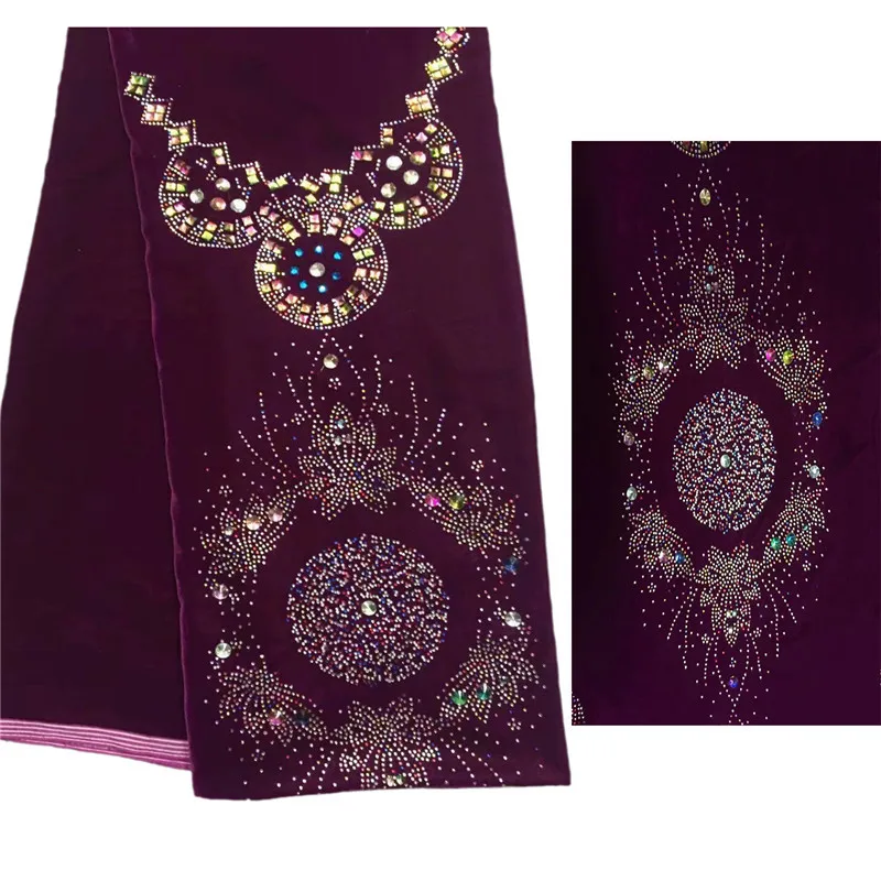 Распродажа! Загадочный узор с разноцветными камнями и бусинами бархатное