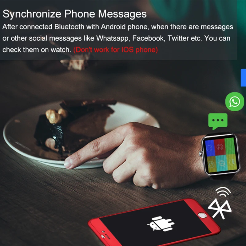 Bluetooth Смарт часы X6 спортивные Шагомер Smartwatch с камерой поддержка sim карты Whatsapp Facebook
