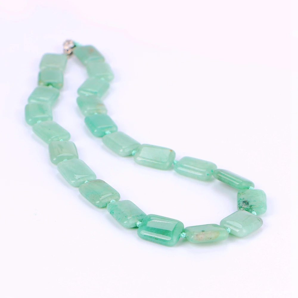 Jewnou Aventurine именная тарелка ожерелье с натуральными камнями Кристалл Bling ювелирное
