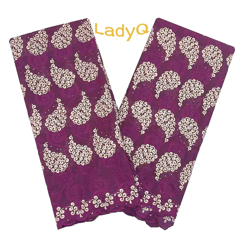 LadyQ Magenta африканская швейцарская кружевная ткань 2018 высокое качество кружева