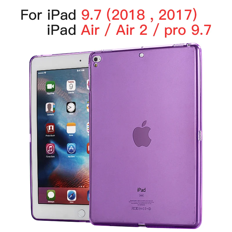 Мягкий ТПУ чехол для iPad Air 2 5 6 Pro 9 7 силиконовый прозрачный Футляр Тонкий