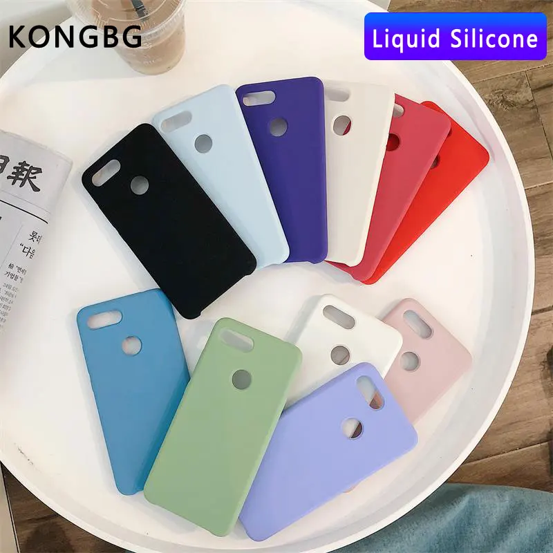 Kongbg Оригинальный жидкий силиконовый чехол для huawei P Smart nova 4 3 Официальный Стиль