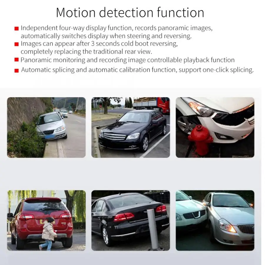 720P HD Car DVR Camera 360 Surround View System Driving Recorder Accessories Recording | Автомобили и мотоциклы