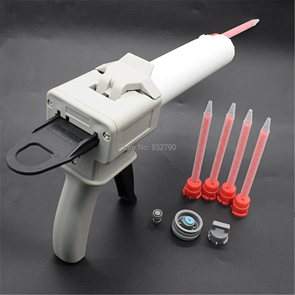 

10:1 75ml Manual Applicator Caulking Gun Adhesive Dispensing Gun + 5pcs Epoxies Epoxy Mixing Nozzle Tip + 75ml AB Glue Cartridge