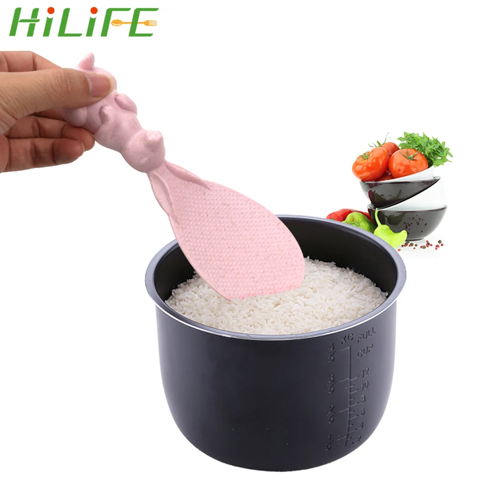 HILIFE Пшеничная солома кухонный инструмент Вертикальная ложка антипригарная