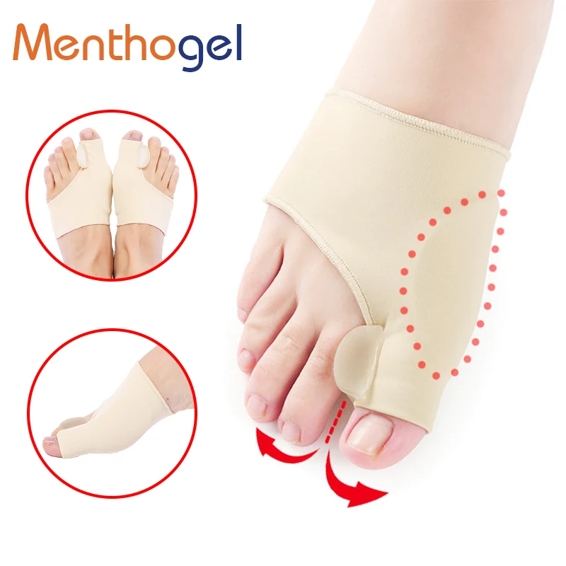 Ментогель Hallux Valgus Стельки силиконовые пальцы 1 отверстие носок сепараторная