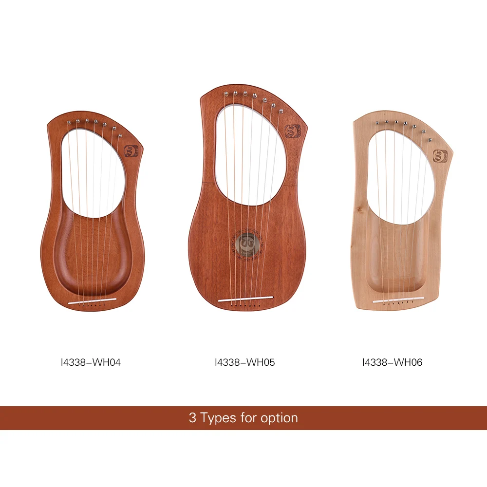 Деревянные металлические шнуры Уолтер. t 7 String Lyre березовый твердый