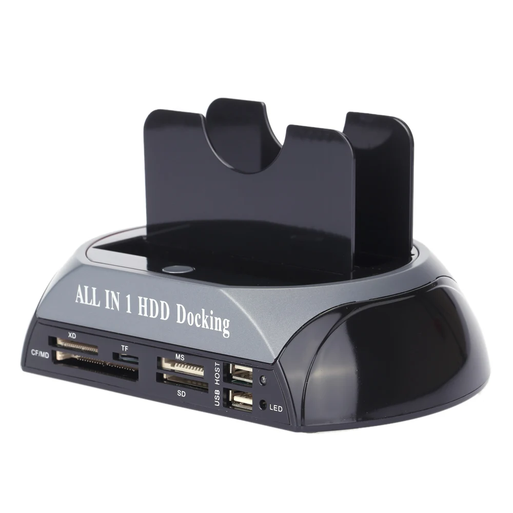 Док-станция для накопителей 2.5"/3.5" IDE/SATA USB 2.0 5pin SD MS TF XD CF/MD пластик | Компьютеры