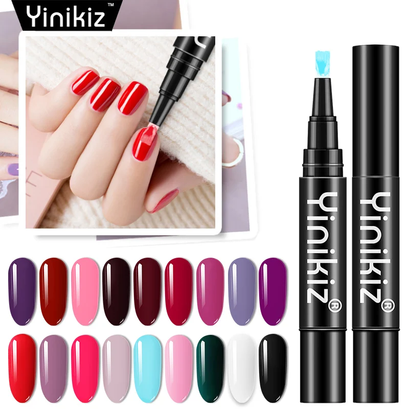 

Yinikiz Гель-лак для ногтей ручка УФ-гель для ногтей один шаг гель 3 в 1 не требуется верхнее Базовое покрытие Гель-лак стойкий УФ светодиодный Ге...