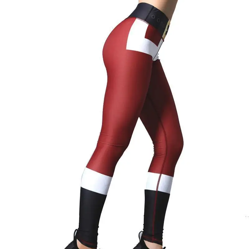 New Christmas Printed Leggings Hip Push Up Elastic High Waist Legging Breathable Merry Christmas Pants Women  Slim Long Pants