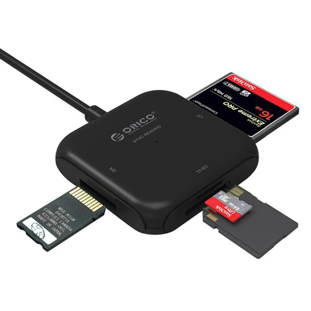 OPQ Orico 4 в 1 Usb 3 0 считыватель смарт карт флэш мульти памяти для Tf/Sd/MS/Cf карты чтения и