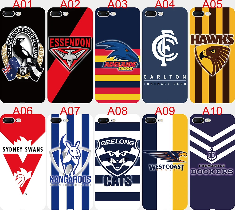 For Samsung Galaxy S9 S8 Plus S7 Edge S6 case Print pattern AFL teams Logo soft TPU Phone cases | Мобильные телефоны и