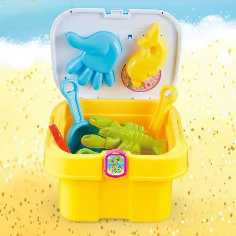 Baby Summer Sand Digger Scoop Claw Beach Toy Set with Bucket Shovels Rakes Molds Funny Toys for Children Kids | Игрушки и хобби