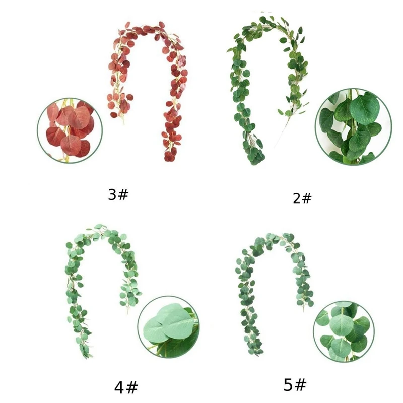2 м искусственные листья эвкалипта искусственная Виноградная лоза зелень