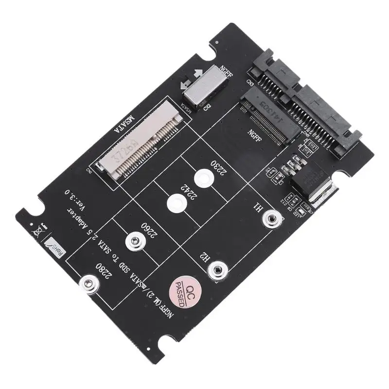 2 в 1 NGFF M.2 B + M Ключ Mini PCI E или mSATA SSD на SATA III адаптер карта для полного msata