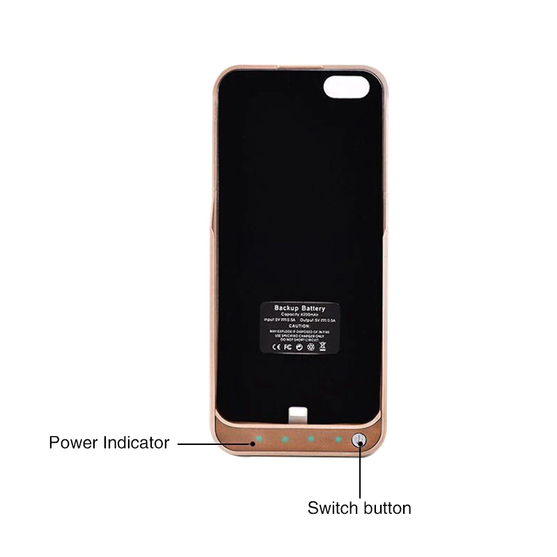 Чехол аккумулятор для Iphone 5 Внешний чехол 4200 мАч|Чехлы с аккумулятором| |