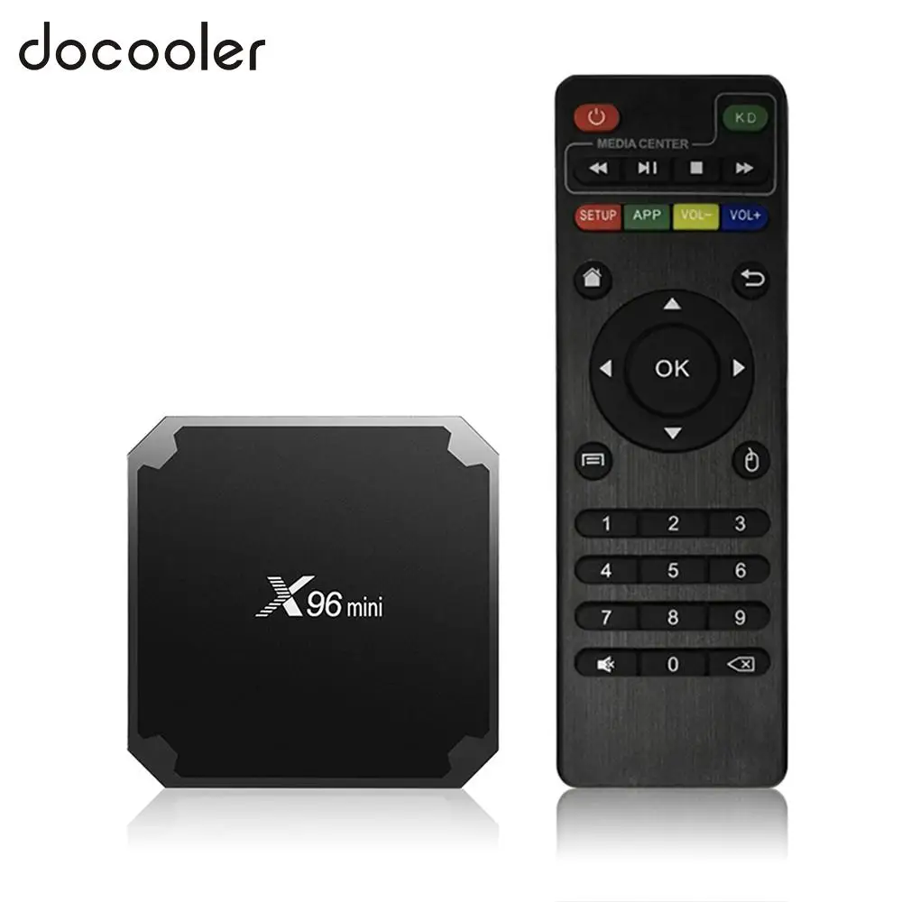 Docooler X96mini Смарт ТВ Box Android 7.1.2 Amlogic S905W коробка 1 Гб + 8 2 16 Декодер каналов кабельного