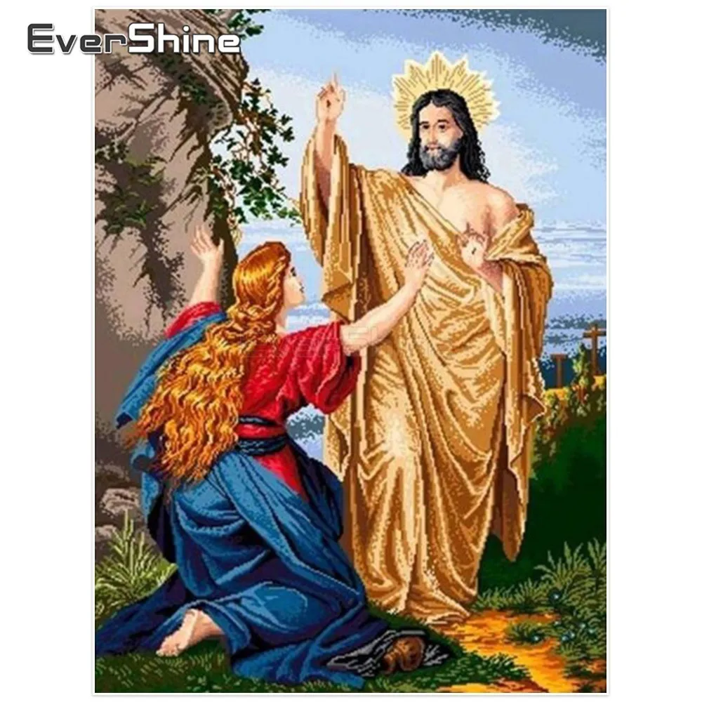 EverShine DIY Алмазная вышивка полностью квадратная/круглая религиозные фотографии
