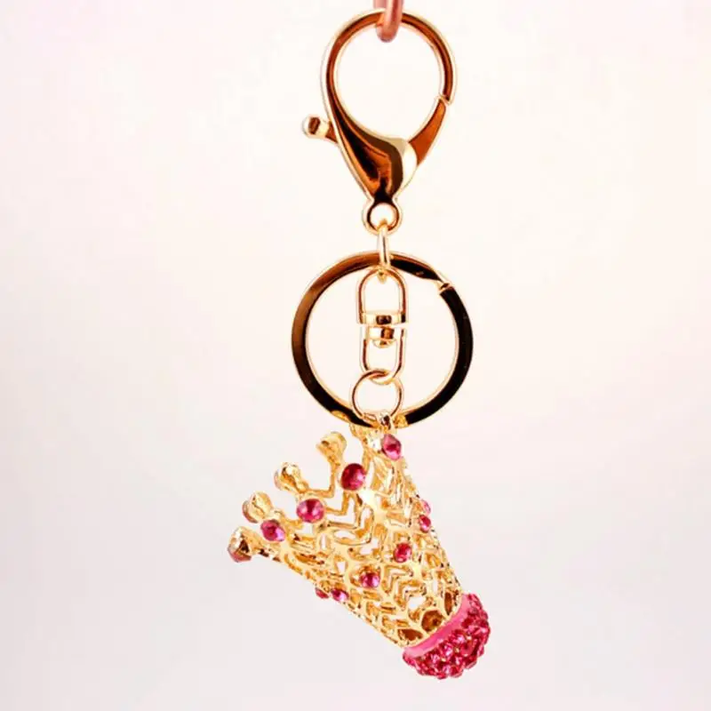 Fashion Badminton Alloy Dripping Oil Rhinestones Key Ring Exquisite Handbag Decoration | Украшения и аксессуары