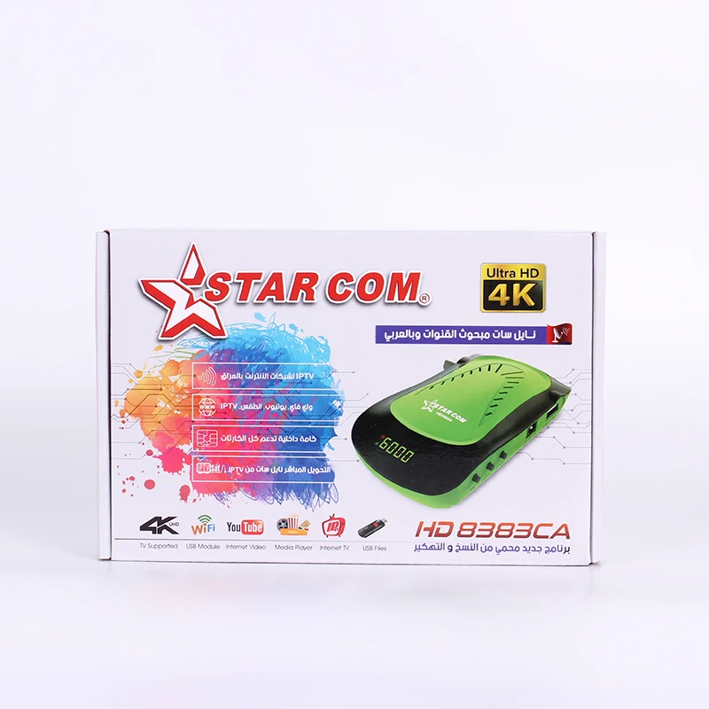 Ресивер Starcom спутниковый 4K Поддержка IPTV M3U DVBS2 HD цифровая ТВ приставка FTA приемник