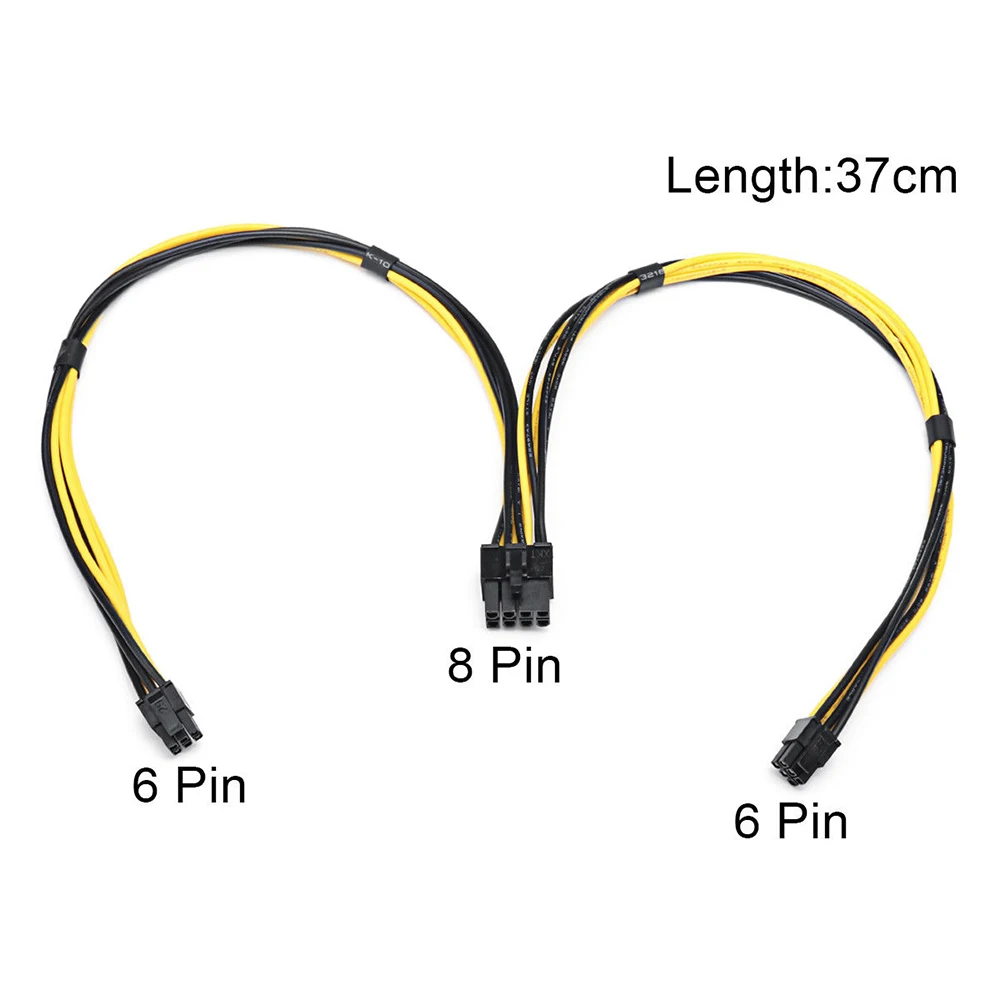 Высокое качество 18AWG двойной мини 8 Pin до 6 Мужской PCI E кабель питания для