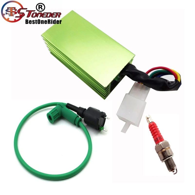 STONEDER Racing катушка зажигания 5 Pin AC CDI A7TC Свеча для 50cc 70cc 90cc 110cc 125cc 140cc 150cc ATV Go Kart Pit Dirt