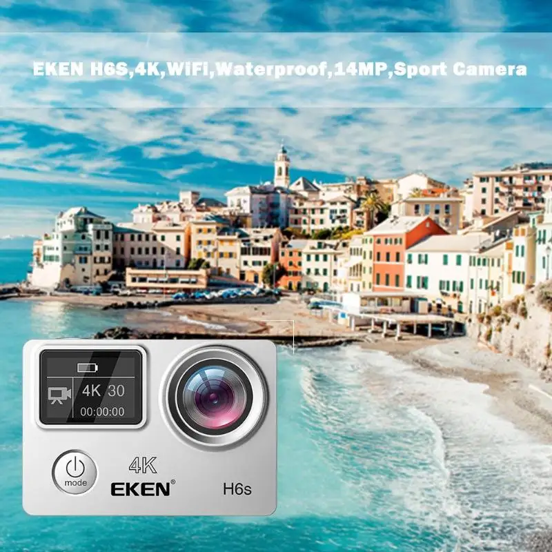 Eken H6S Ultra HD 4K видео Экшн камера EIS стабилизация изображения Ambarella A12 чип WiFi