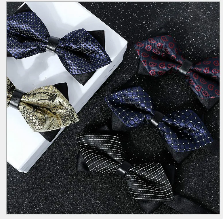 

New Pointed Men Tie Red Bow Ties Pre-tied Bowties Luxury Gravatas Borboleta Bulk lot Wholesale