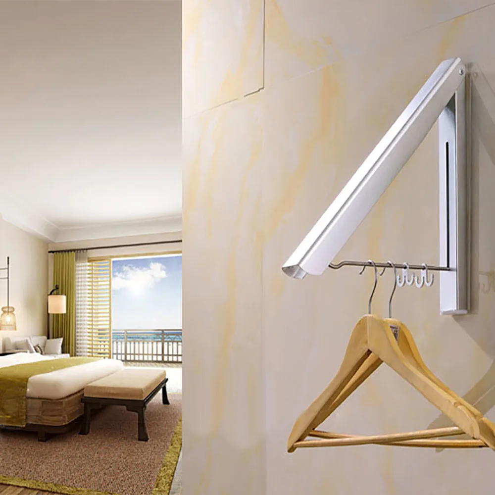 Невидимая одежда вешалка алюминий складной сушильные стойки Экономия