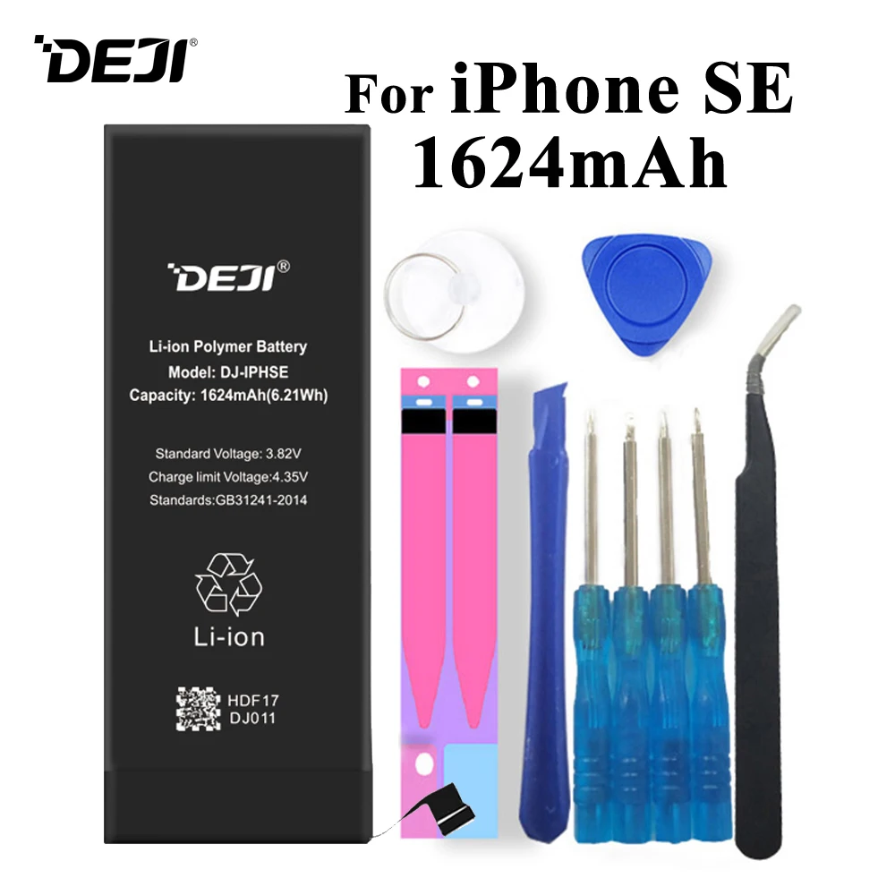 Аккумулятор Deji для iPhone SE литий полимерные аккумуляторы емкостью 1624 мАч +