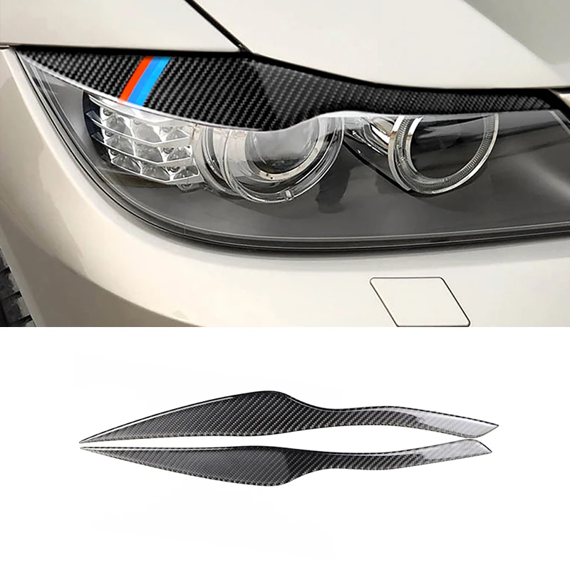2 шт. Налобные фары из углеродного волокна для BMW 3 серии E90 2005 2008 2009 2010 2011 2012|Лепнина