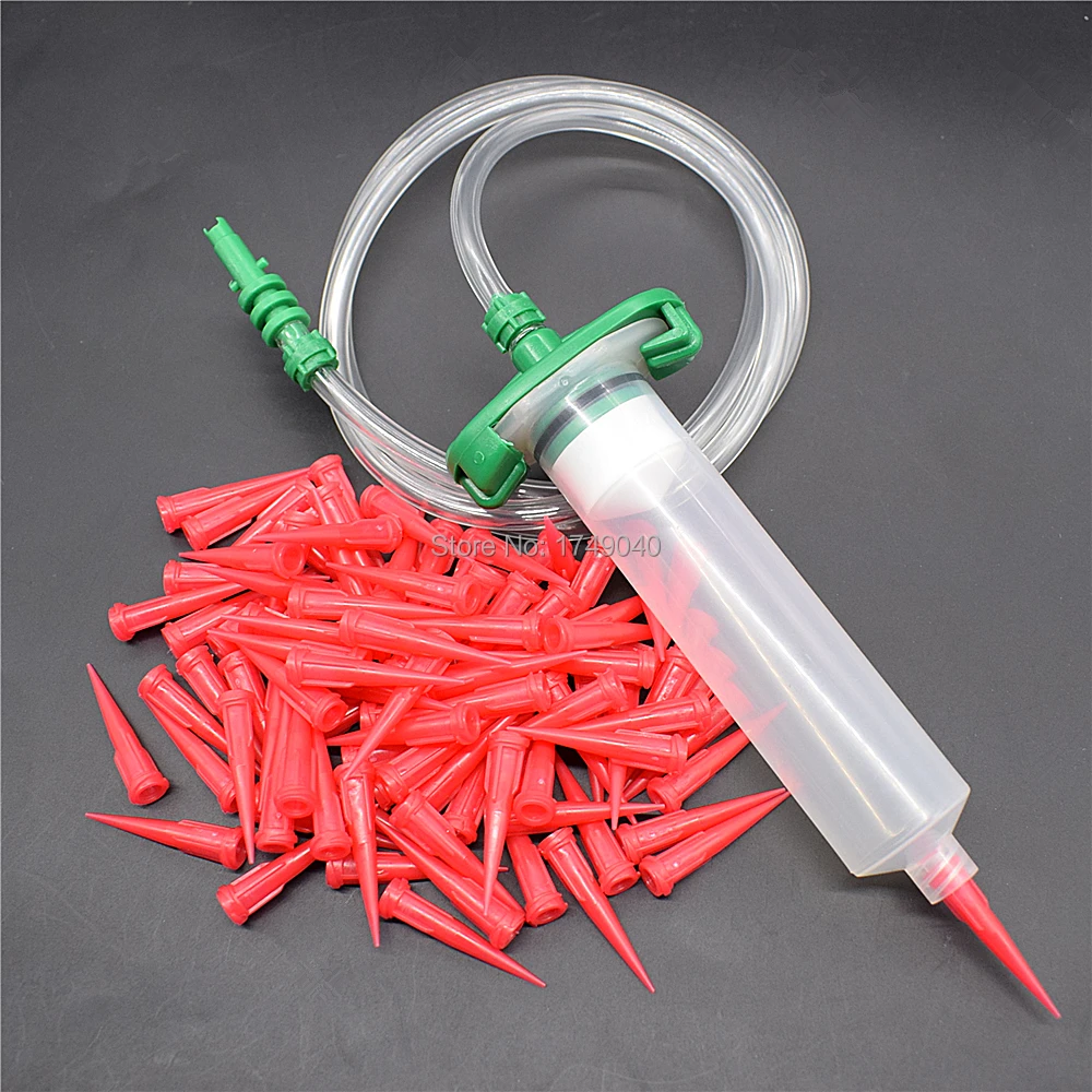 

30cc Dispensing Syringe Tube Adapter Dispenser Connector with 25G Tapered Dispensing Tips and 30cc Glue Adhesive Syringe Barrel