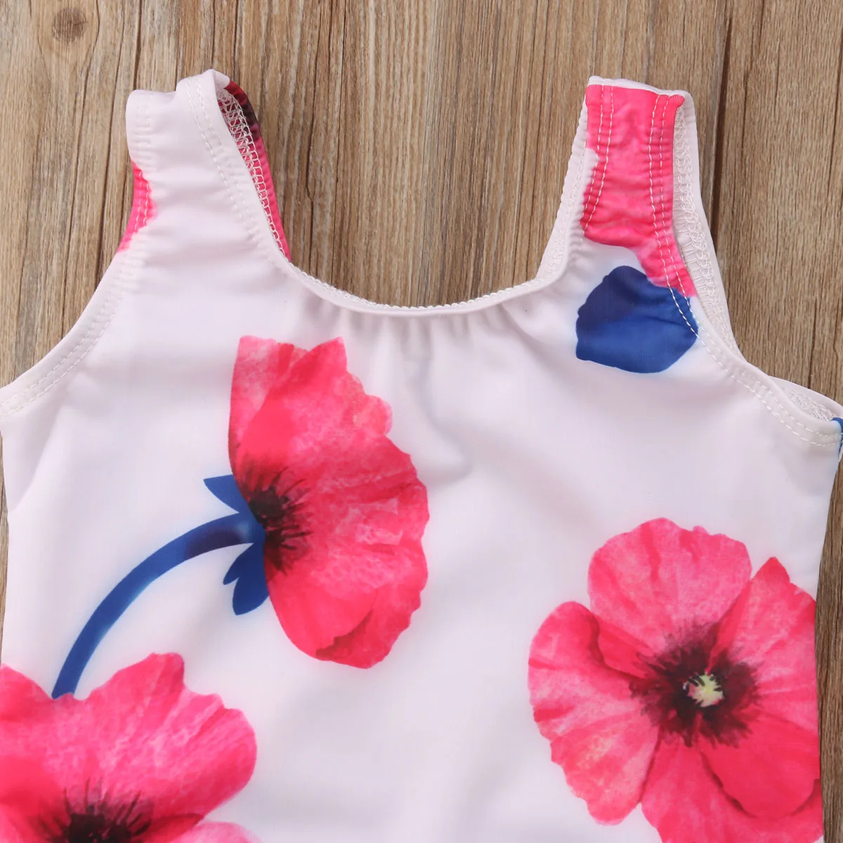 Детский купальник для девочек с цветочным рисунком Цельный плавания пляжный