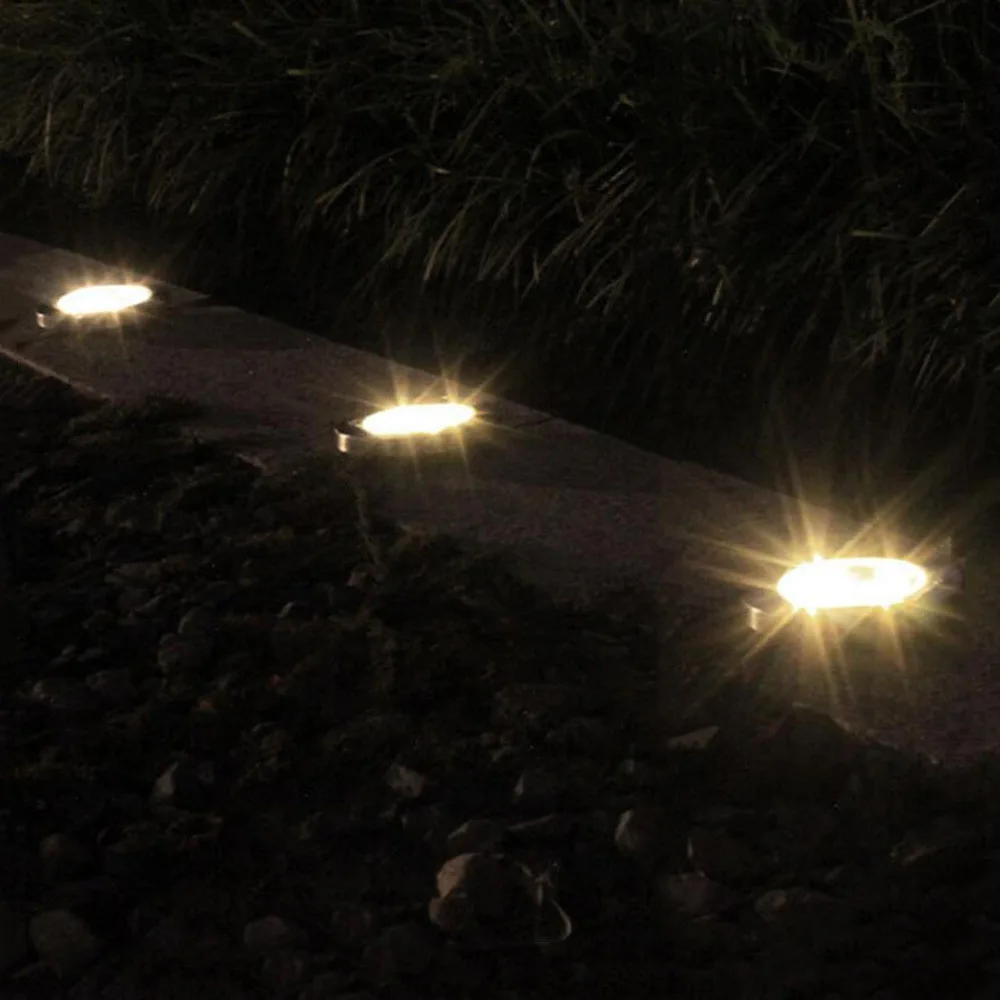 Усиленный Водонепроницаемый 8LED Солнечный из нержавеющей стали похороненный