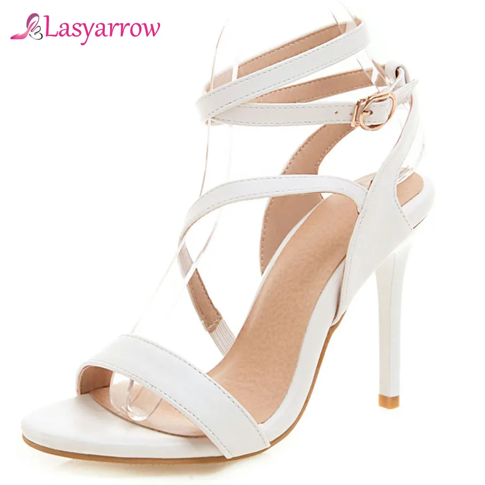 

Sgesvier 2019 women sandals peep toe ankle buckle summer shoes sexy super high heels shoes woman party dress shoes black J798
