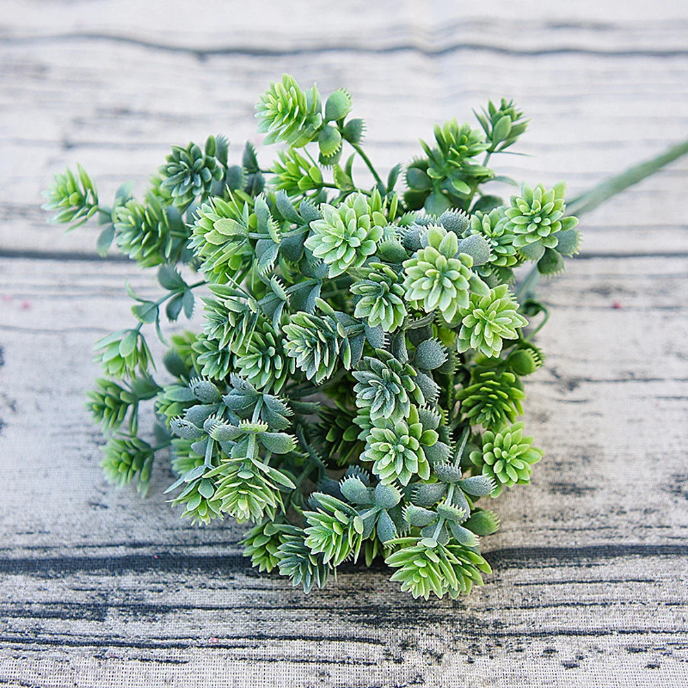 

1pcs Plastic Succulent Plants Artificial Fall Leaves Diy Wedding Decoration Plant Fake Flowers Wreath Home Artificial Plants