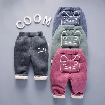 Детские штаны Осень-зима 2019 плюшевые и плотные Хлопковые Штаны для мальчиков