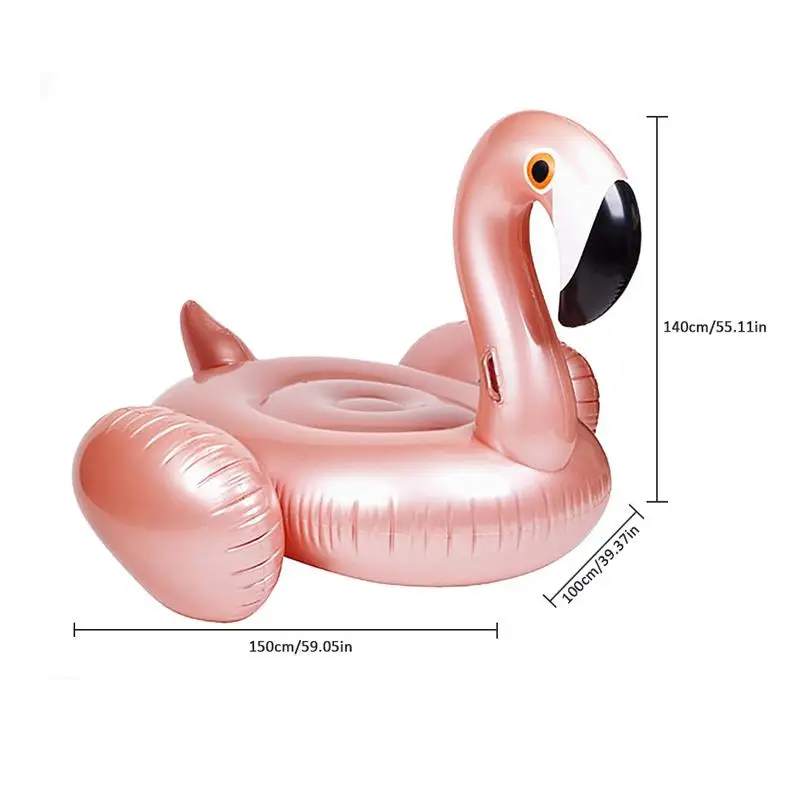 

150CM 60 Inch Giant Inflatable Flamingo Pool Float Pink Swimming Ring Adults Kids Water Holiday Party Toys Piscina