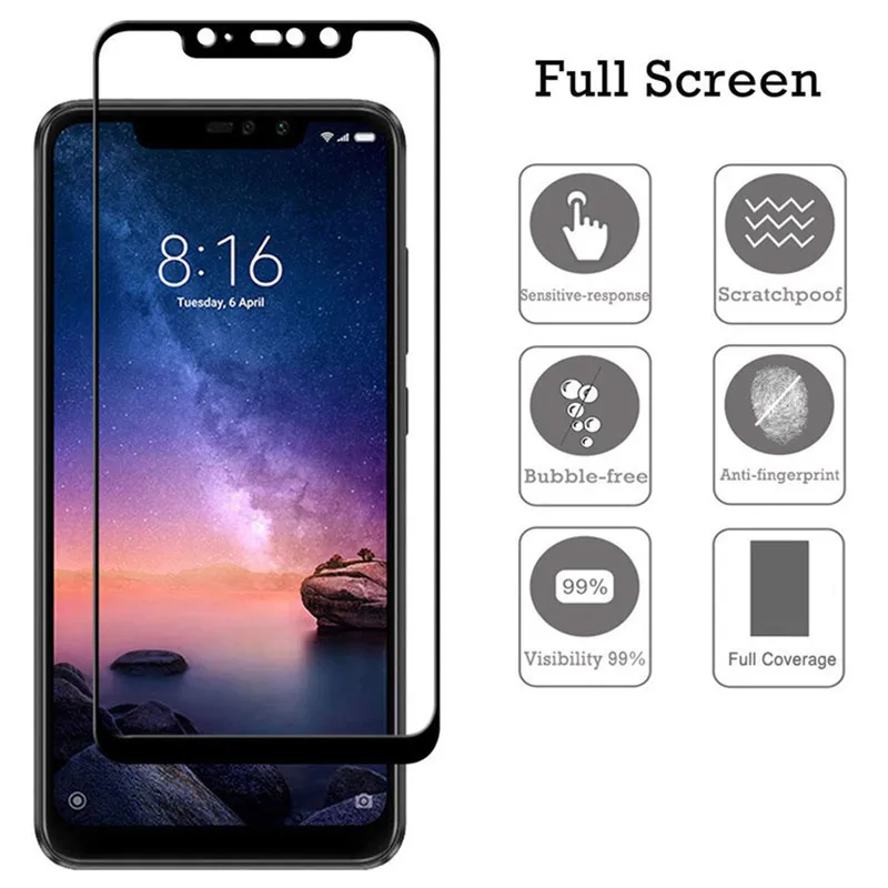 Защитное 3d стекло для Xiaomi Redmi Note 6 Pro закаленное Note6 Защитная пленка экрана