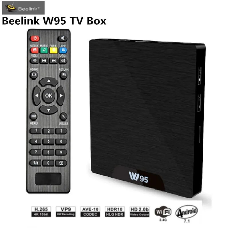 Beelink W95 Android 7 1 ТВ Box Amlogic S905W 4 ядра 2G Оперативная память 16G Встроенная Декодер