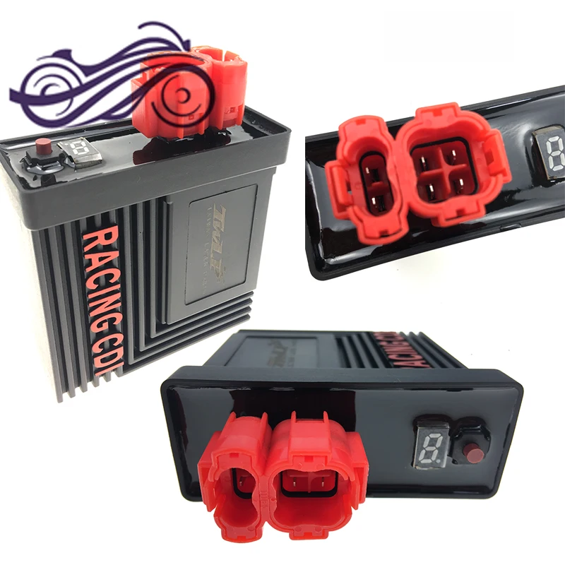

Для GY6 125 150cc 139QMB 152QMI 157QMJ CG Скутер Мопед ATV Performance 6-контактный цифровой регулируемый DC Racing CDI Box Катушка зажигания