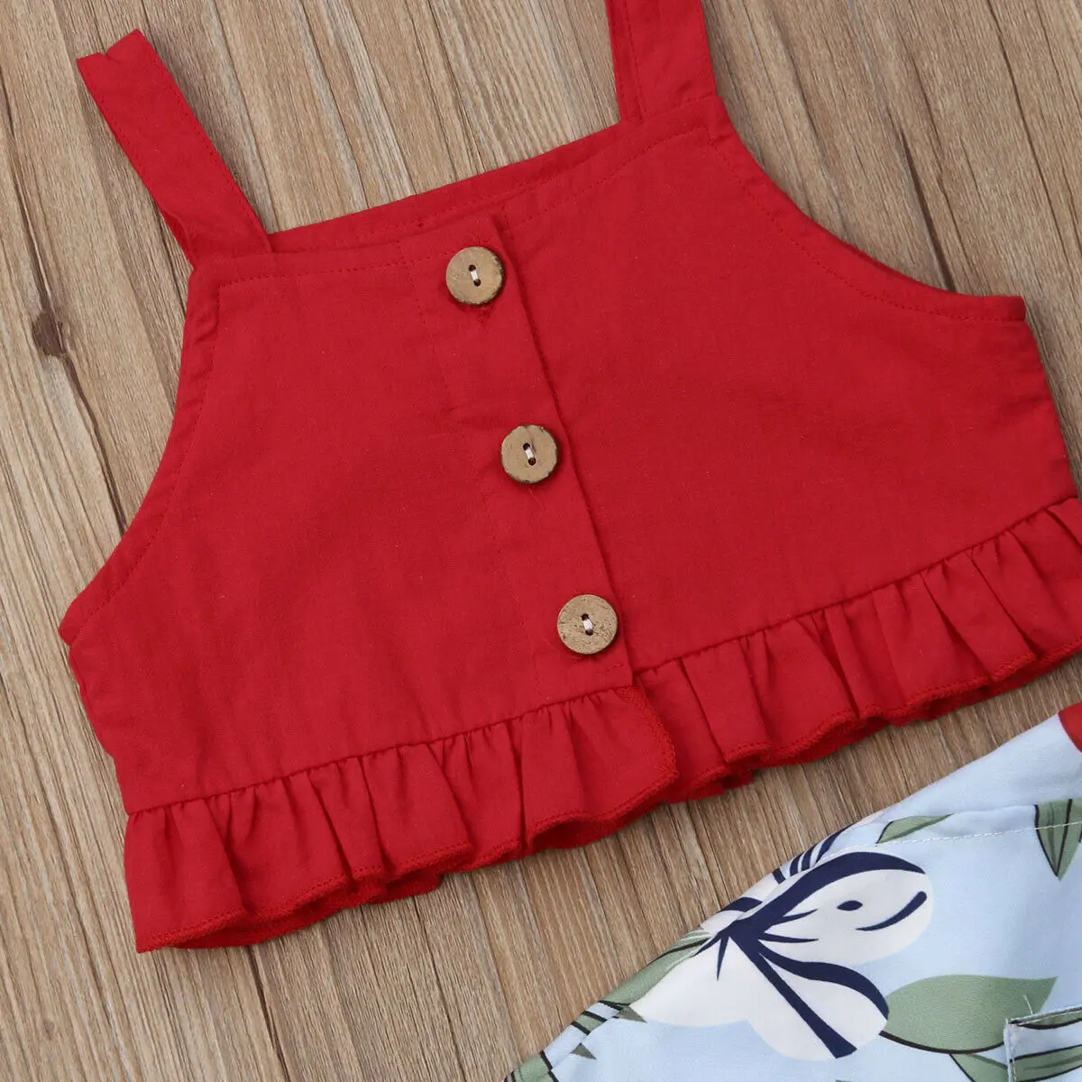 Emmababy New Fashion Toddler Baby Kids Girl Clothes Strappy Crop Tops Floral Long Pants Outfits Set 1-5T | Детская одежда и обувь