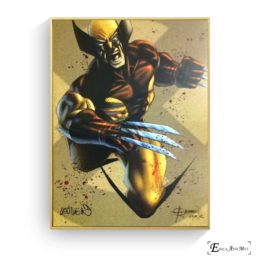 Retro Xmen Wolverine Artwork Vintage Poster Prints Oil Painting On Canvas Wall Art Murals Pictures For Living Room Decoration | Дом и сад