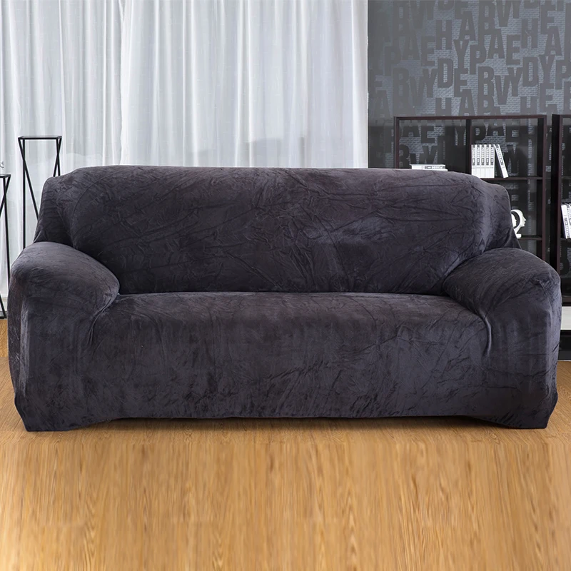 Плюшевый утолщенный чехол для дивана чехлы полноразмерный диван эластичный