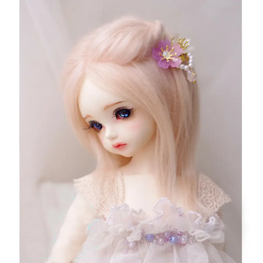 [Wamami] детский розовый длинный шерстяной парик/волосы 1/6 AOD SD DZ BJD Dollfie 16 17 см|Куклы| |