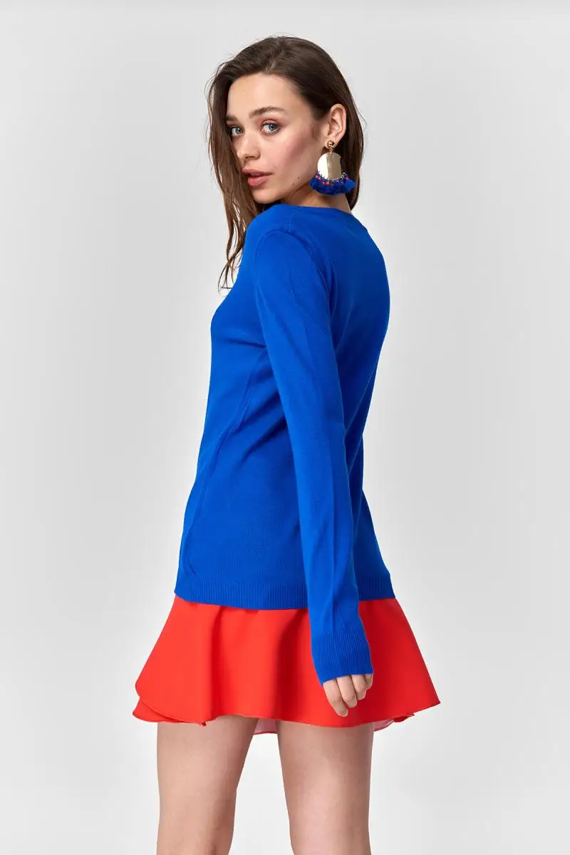 Trendyol Saks вязаный свитер с v-образным вырезом TCLAW18MY0024 |