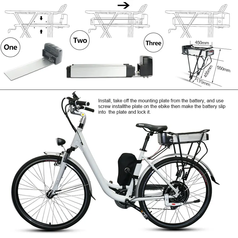 Велосипедные аккумуляторы 36В 15Ah 540Wh аккумулятор eBike 48В 13А 624Wh велосипедные с