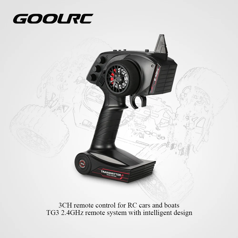 Оригинальный цифровой Радиоуправляемый передатчик GoolRC TG3 2 4 ГГц 3CH с приемником