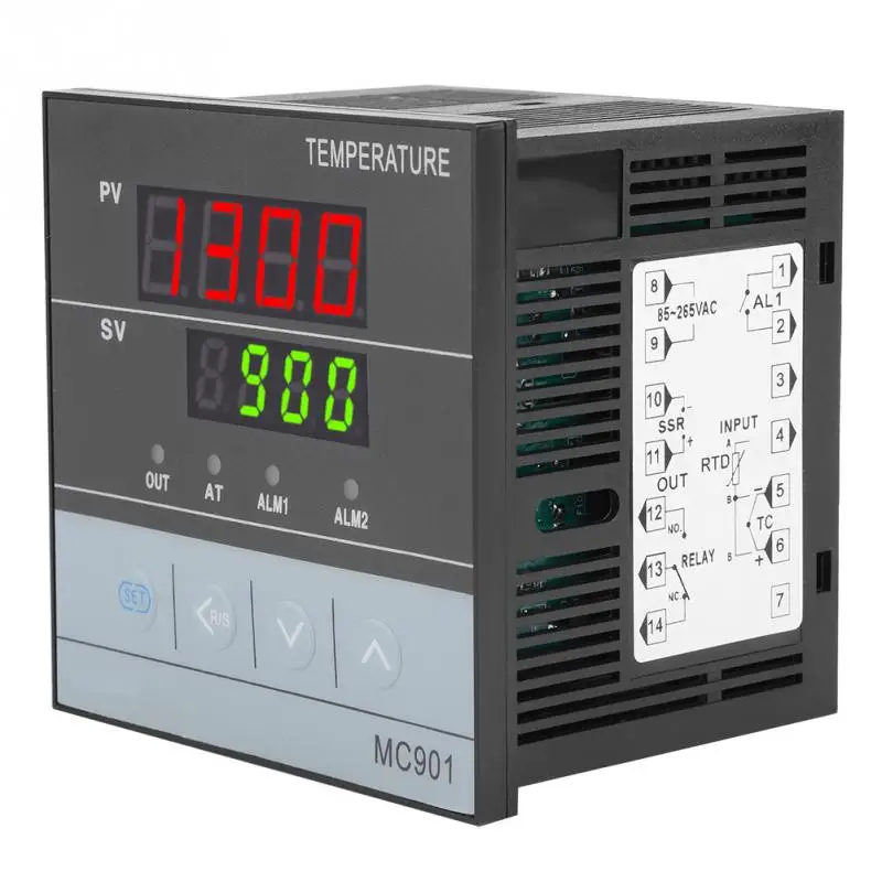 Цифровой регулятор температуры PID K Тип PT100 датчик входного реле SSR выход